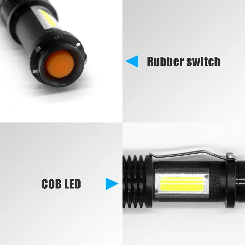 4 Modes Portable LED Flashlight | Zoomable Torch for Outdoor and Emergency Use lifestyle view