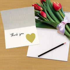 Thank You Stickers for Packaging | Heart Shaped Merci Stickers Bulk close-up view