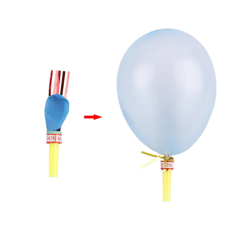 30/100Pcs Mini Blow Out Whistles with Balloon Kids Birthday Party Favors Pinata Fille lifestyle view