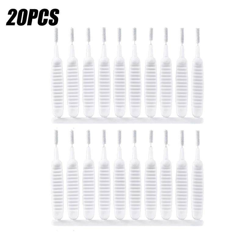 10-500PCS Shower Cleaning Brush Bathroom Micro Nylon Brush Nozzle Anti-blocking Cleani close-up view