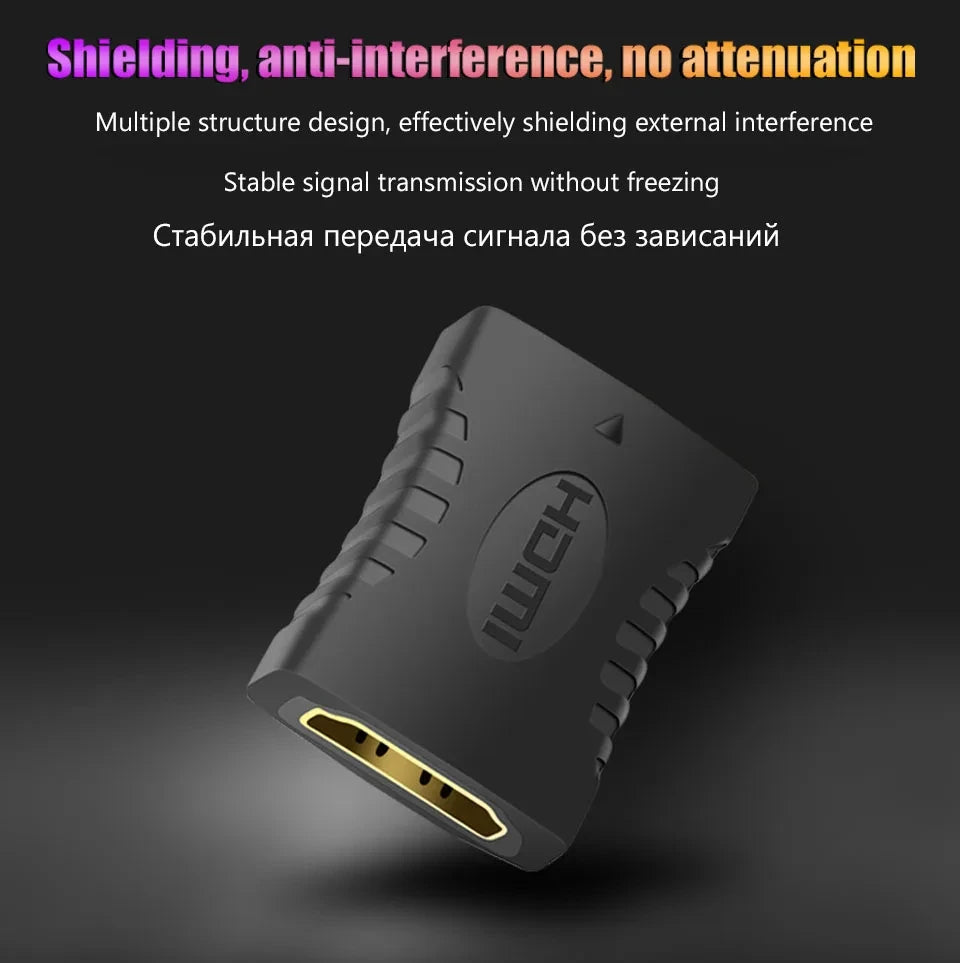 4K HDMI 2.1 Extender Female To Female HDMI-Compatible for Laptop PC TV PS3 PS4 Moni additional angle