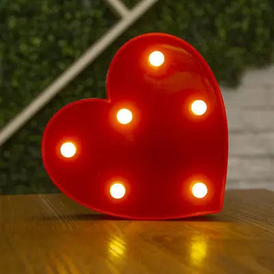 16cm Letter LED Night Light | Alphabet Luminous Decorative Lamp for Party additional angle