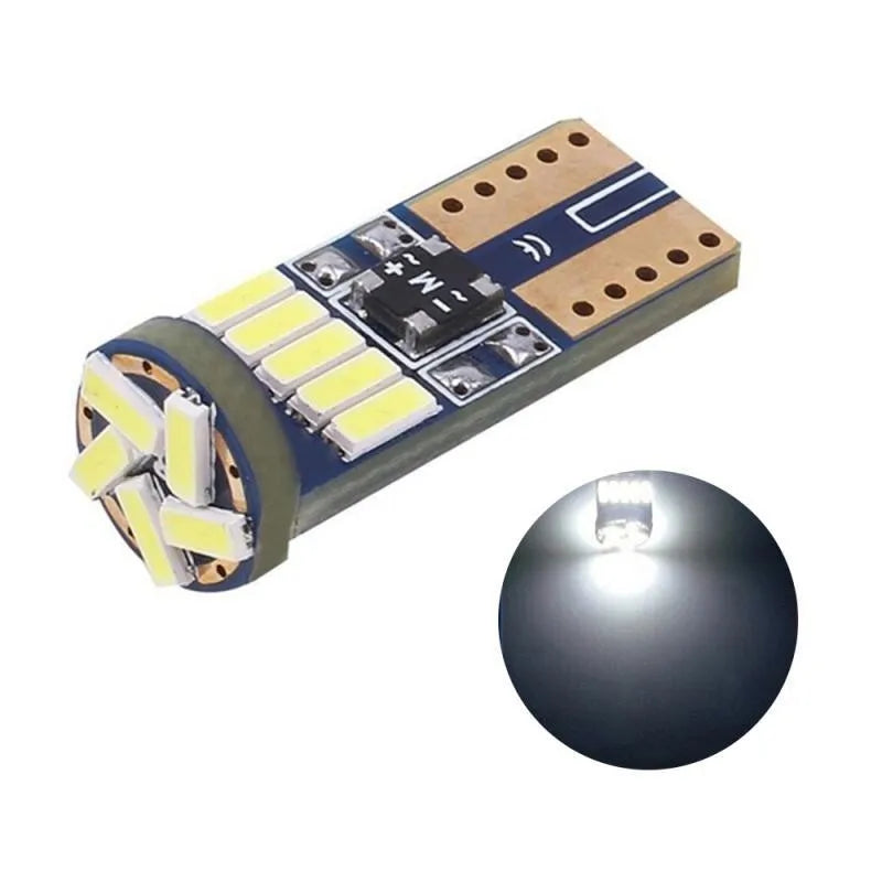 T10 W5W 4014 15SMD LED Canbus Bulbs | High Power 6000K White No Error additional angle