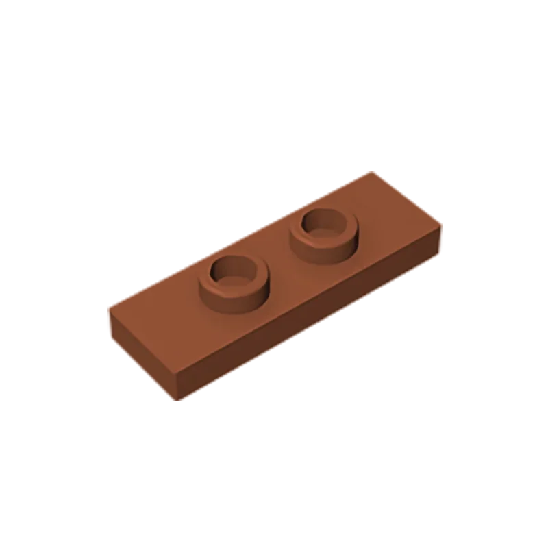 Gobricks GDS-1504 Plate, Modified 1 x 3 with 2 Studs (Double Jumper) | Compatible Buil close-up view