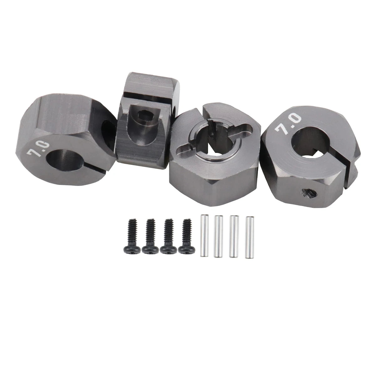 Aluminum 5/6/7/8/9/10/11/12mm Adapter Hex 12mm Drive Hub with Pin Screws for RC Auto Tra detail view