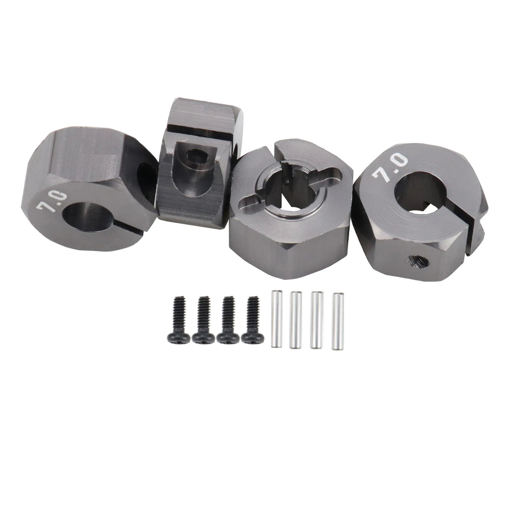 Aluminum 5/6/7/8/9/10/11/12mm Adapter Hex 12mm Drive Hub with Pin Screws for RC Auto Tra detail view