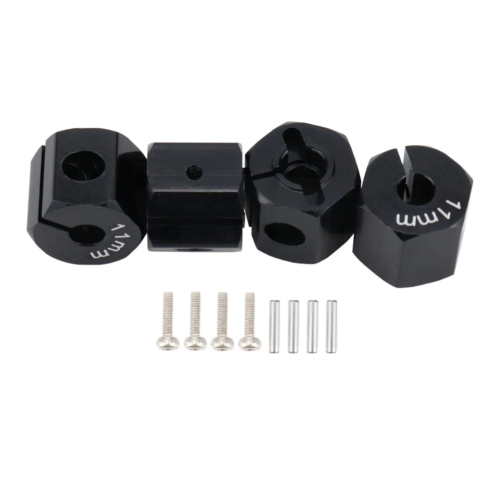 Aluminum 5/6/7/8/9/10/11/12mm Adapter Hex 12mm Drive Hub with Pin Screws for RC Auto T close-up view