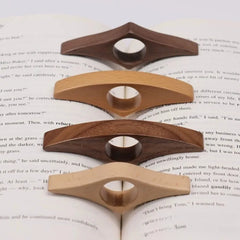 Solid Wood Thumb Book Support Book Page Holder Reading Finger Ring Page Clamp Convenient Bookmark Sc