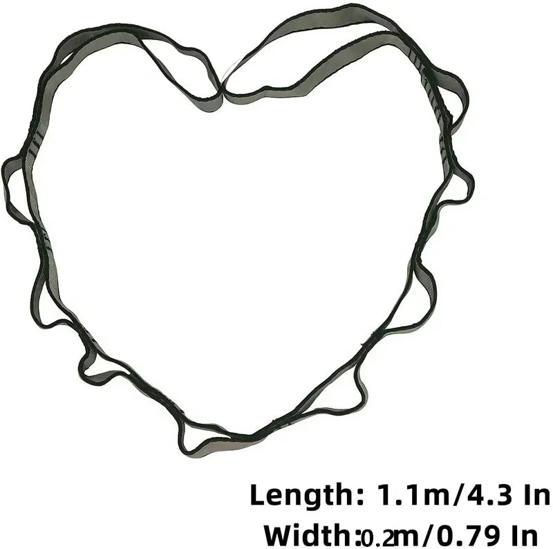 Daisy Chain Yoga Stretch Belt | Multi Loop Hanging Rope for Aerial Yoga Hammock close-up view