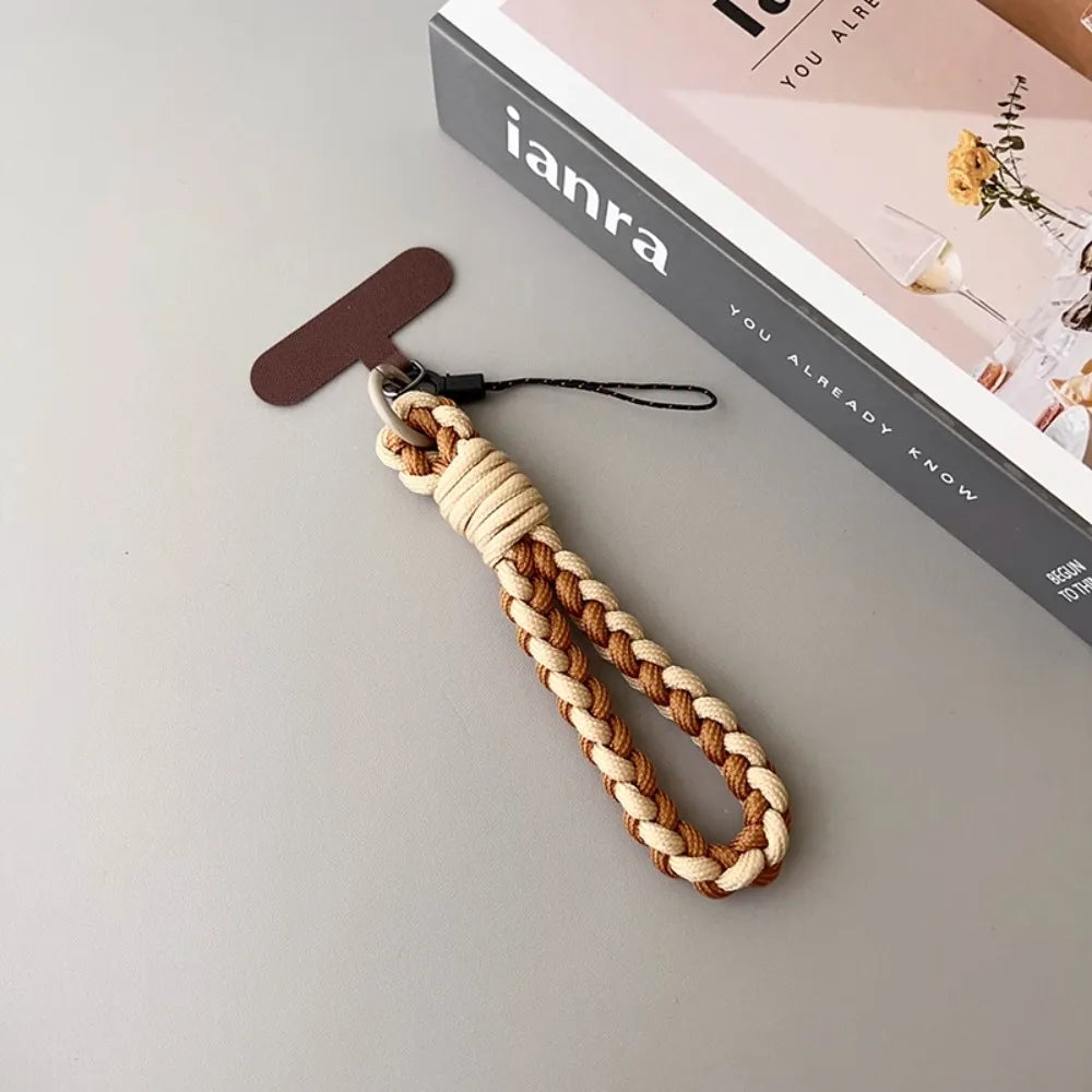IN Korea Universal Braided Short Mobile Phone Lanyard Strap Hanging Chain Ring Cord w lifestyle view