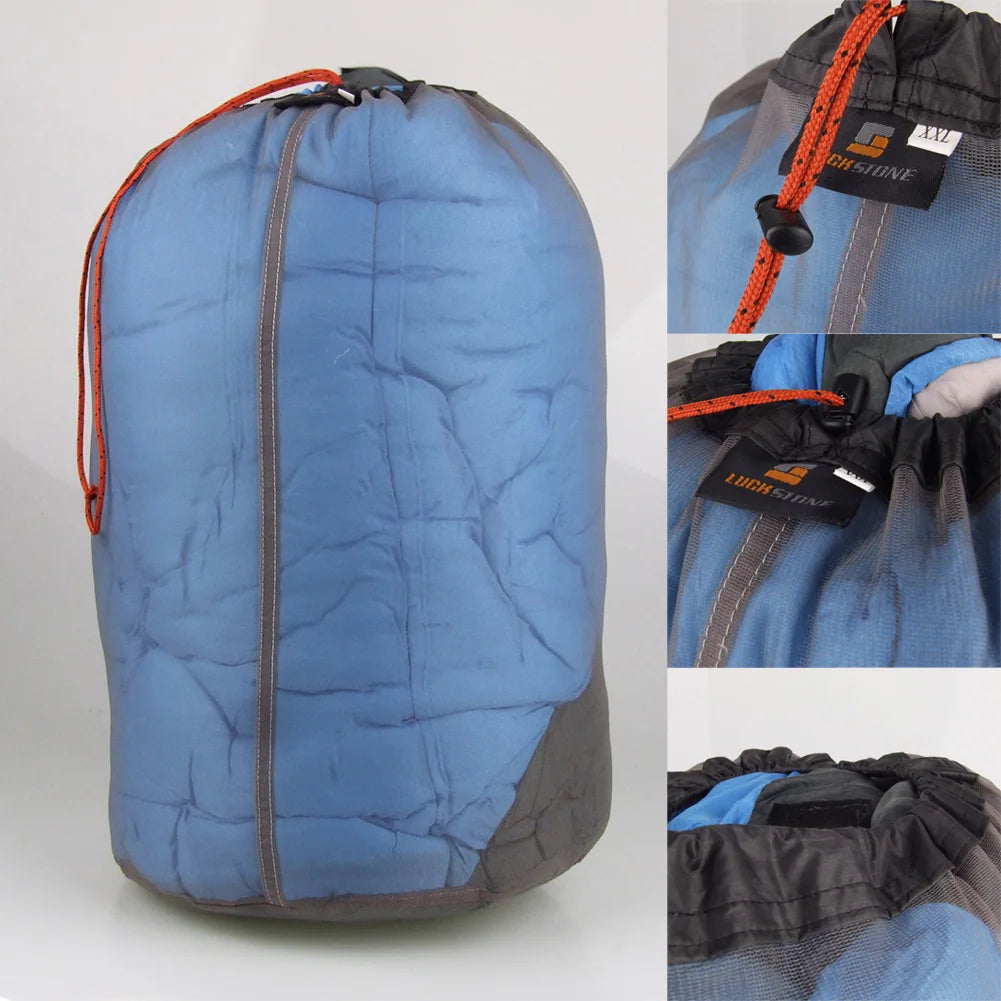 Ultralight Mesh Drawstring Stuff Sack | Camping & Travel Storage Bag detail view