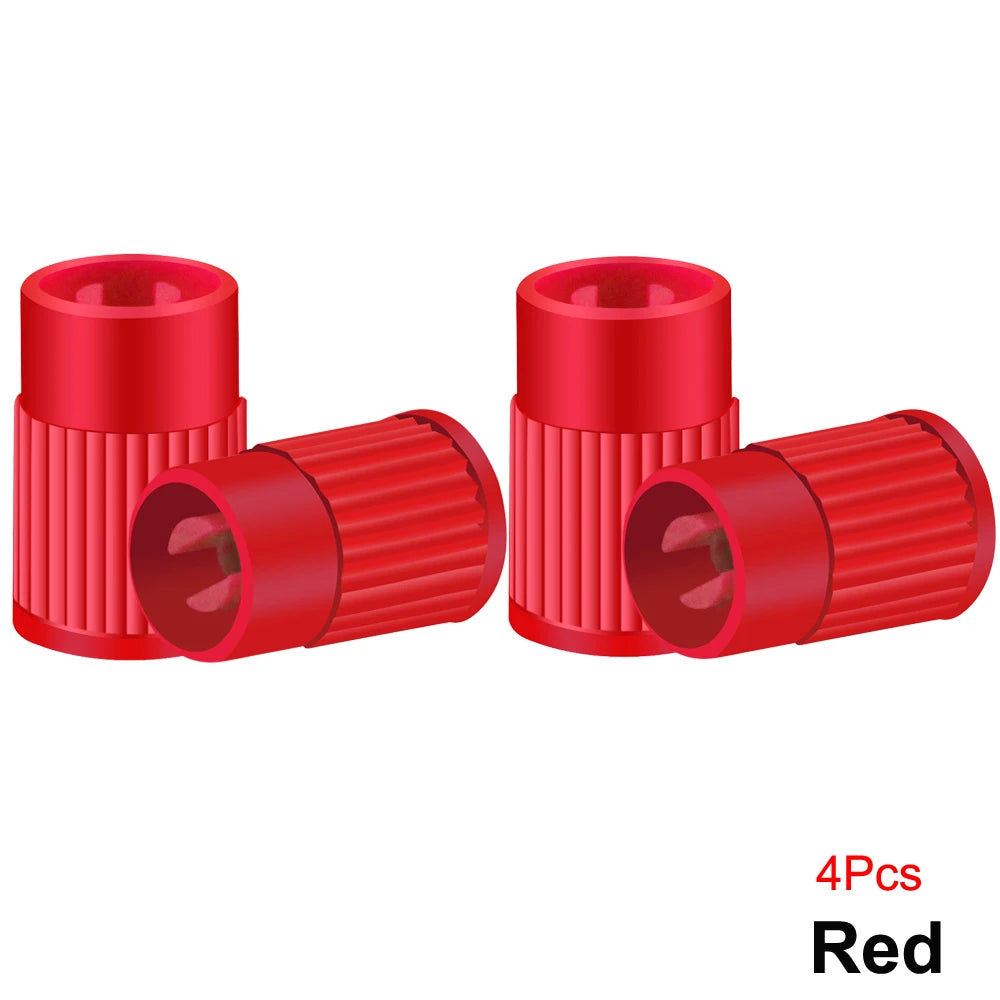 Plastic Tire Valve Caps Built-in Valve Core Remover Tool Universal Stem Covers for Ca lifestyle view