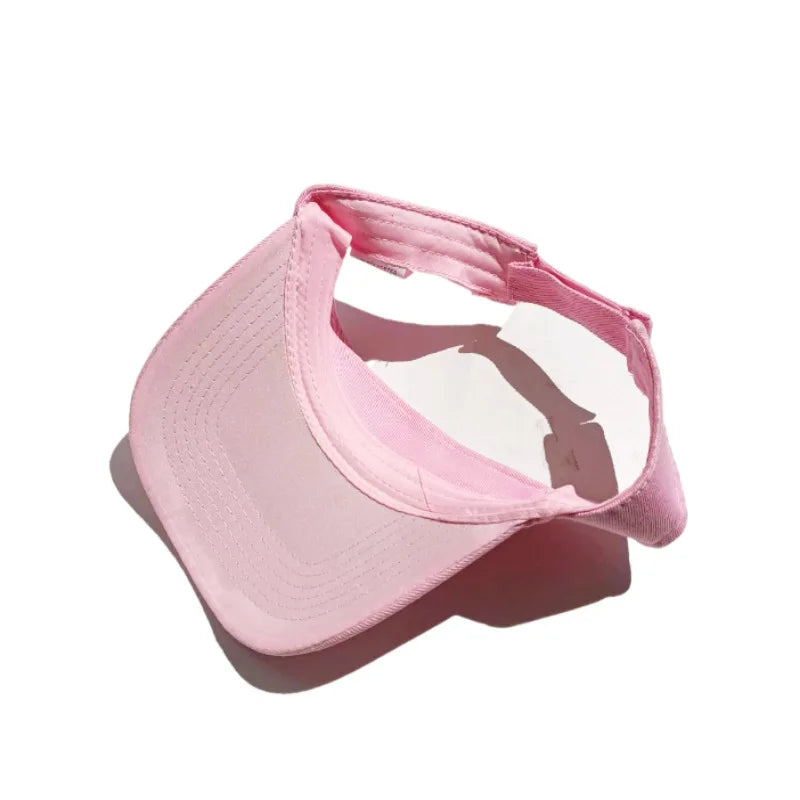 Unisex Outdoor Sports Hat | UV Protection Adjustable Visor Cap for Tennis Golf Running close-up view