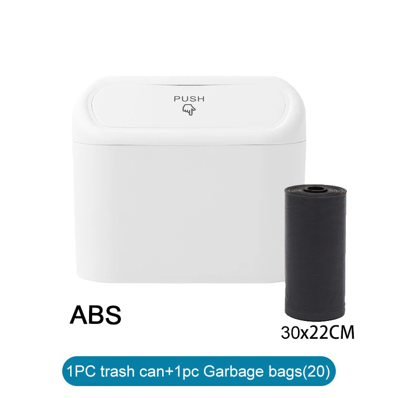 1/2/3Pcs Car Trash Can (with Lid) Contains 60 (300) Garbage Bags, Small Car Trash C additional angle