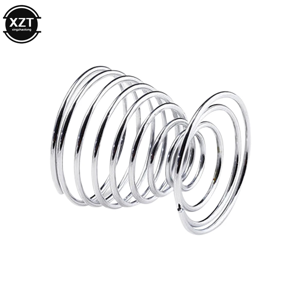 2PCS Spiral Egg Holder for Hard Boiled Eggs | Stainless Steel Egg Cup Kitchen Gadget lifestyle view