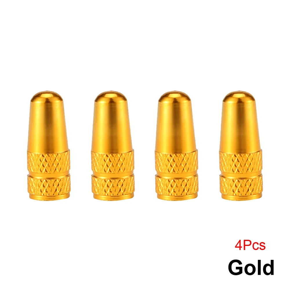 4Pcs Aluminum Presta Valve Caps close-up view