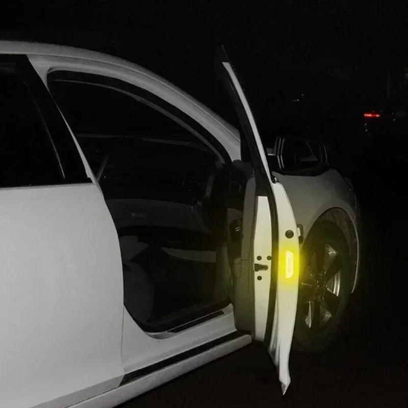 4PCS Reflective Car Door Sticker Safety Warning Reflector Tape lifestyle view