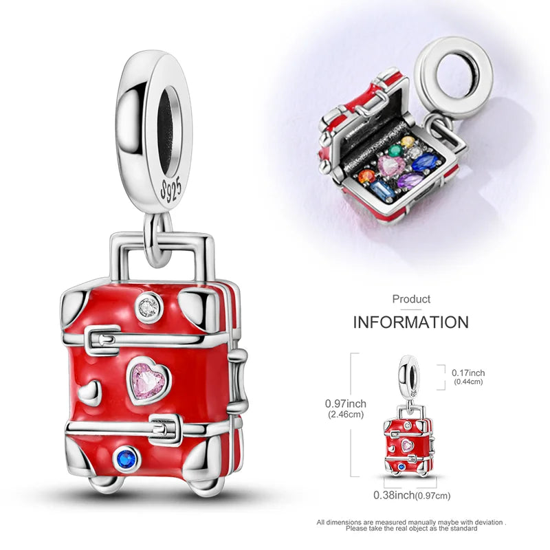 New 925 Sterling Silver Openable Charm Beads Matryoshka Mummy Easter Egg Whale Pendant close-up view