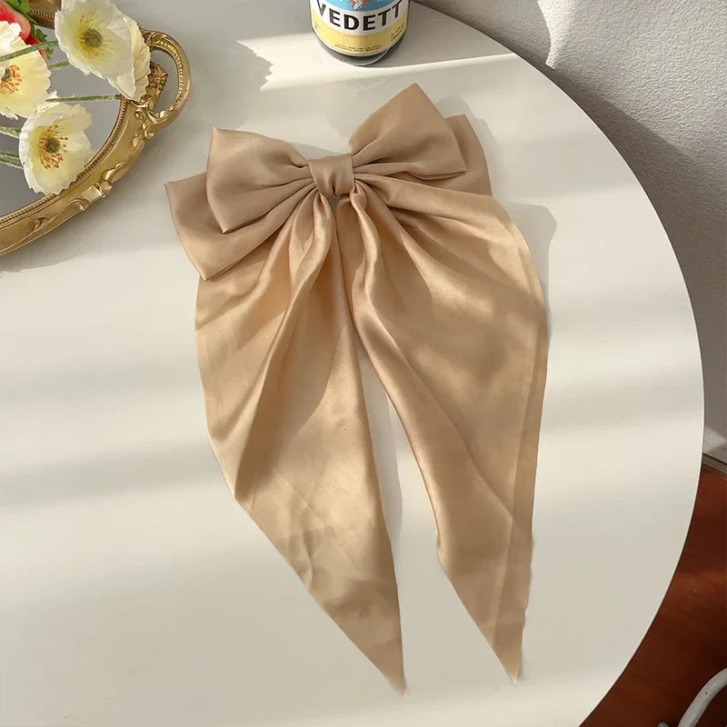 Satin Bow Hair Clips for Women Girls