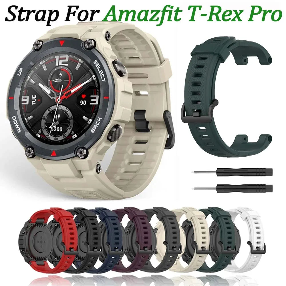 Replacement Strap For Amazfit T-Rex Strap Silicone Watchband For Amazfit T-Rex/T-Rex Pro Strap With