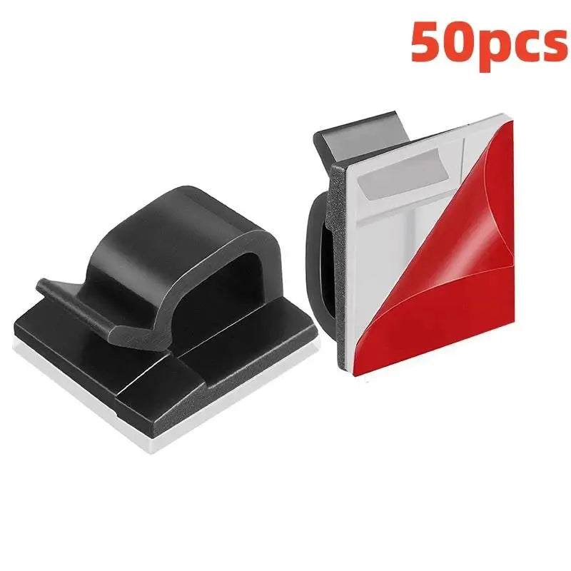 10/20/50pcs Cable Organizer Clip Wire Winder Holder Earphone Mouse Cord Clip Protec additional angle