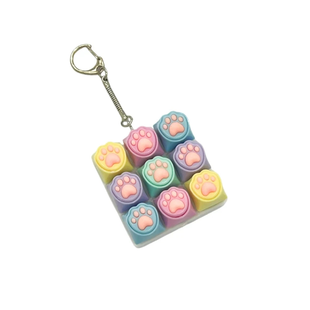 Keyboard Fidget Toys LED Crystal Keycap Keychain Stress Relief Fingertip Gadget Decom alternate view