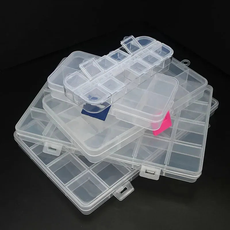 6–32 Compartment Plastic Storage Organizer Box for Beads, Jewelry & Craft Supplies