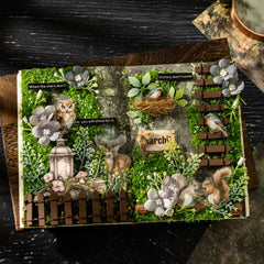16 Sheets Nature Green Moss Theme Specialty Paper | Scrapbooking and Card Making Pape alternate view