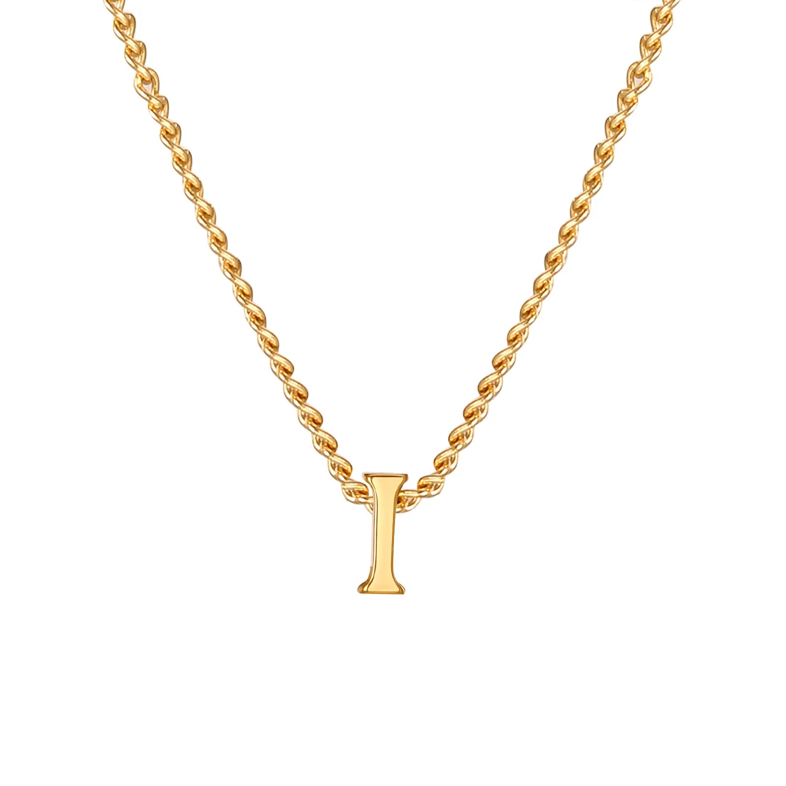 Vnox Chic Tiny A-Z Letters Necklaces for Women Girls, Gold Color Stainless Steel Init lifestyle view