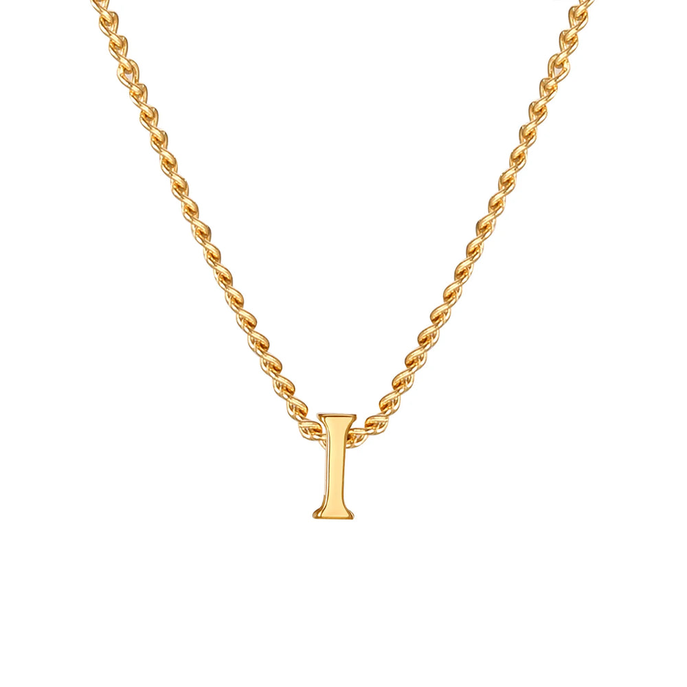 Vnox Chic Tiny A-Z Letters Necklaces for Women Girls, Gold Color Stainless Steel Init lifestyle view