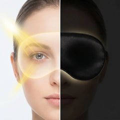 Silky Sleep Mask | 100% Blackout Eye Mask for Travel, Nap & Night Sleep close-up view