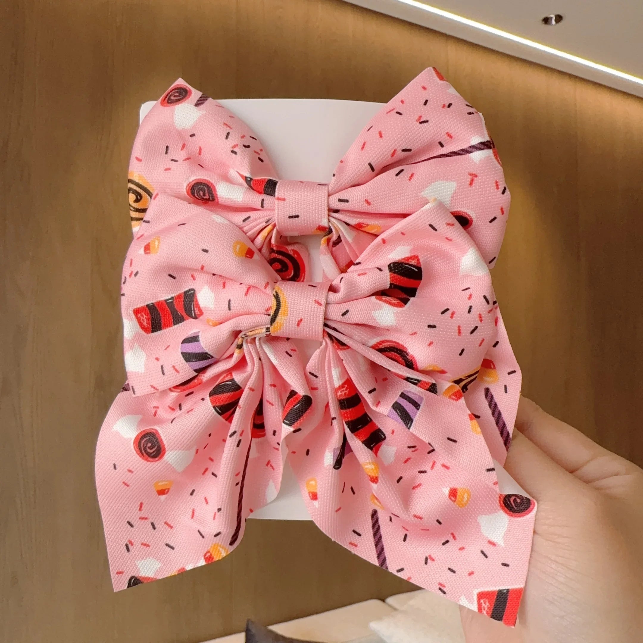 2PC Spring Summer Women Kids New Floral Printed Bows Hair Clip Fresh Cute Hair Pins Barrettes Headwear Girls Hair Accessories