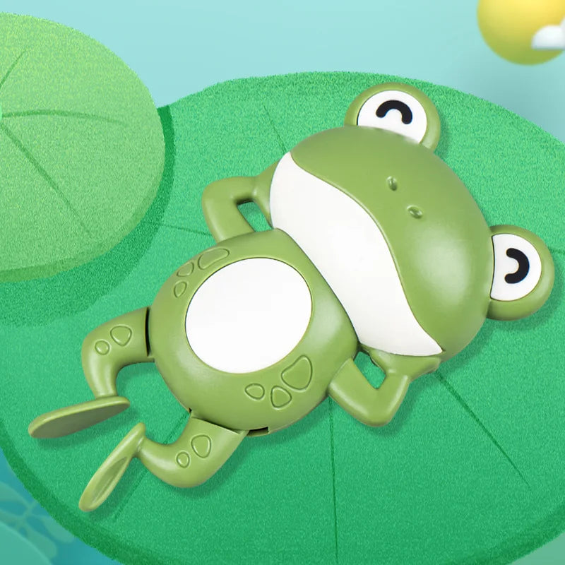 New Bath Toys for Toddlers Chain Clockwork Swim Backstroke Little Frog Baby Bathe Cute A detail view