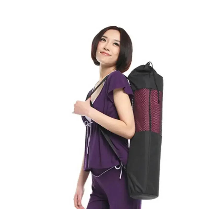 Nylon Yoga Mat Bag | Adjustable Strap Carrier for Pilates and Fitness detail view