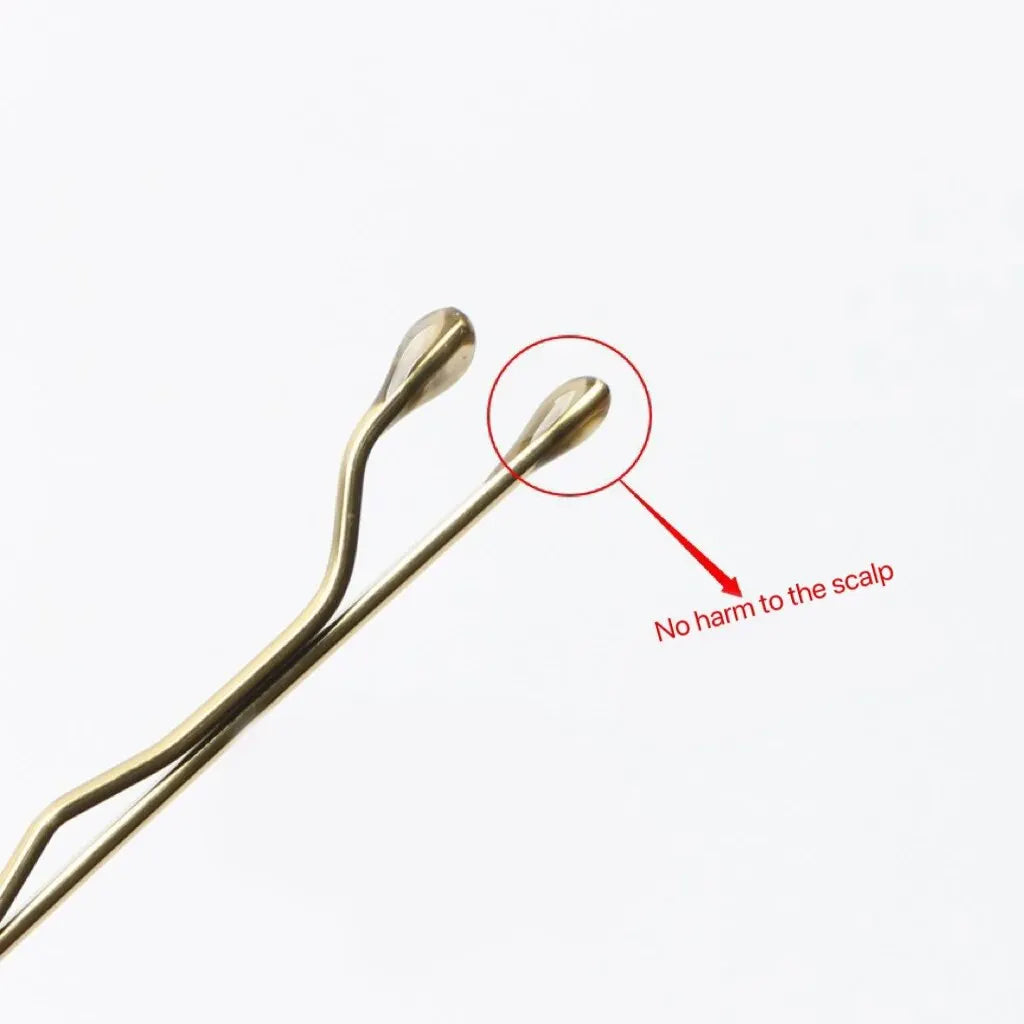 50/ PCs Women Gold Hair Clip Hairpin Hairstyle Styling Tool Hairgrip U Shape Barrette close-up view