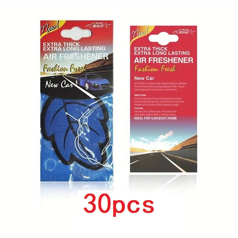 3-60pcs Car Air Freshener Natural Scented Tea Paper Auto Hanging Vanilla Perfume Fragran detail view