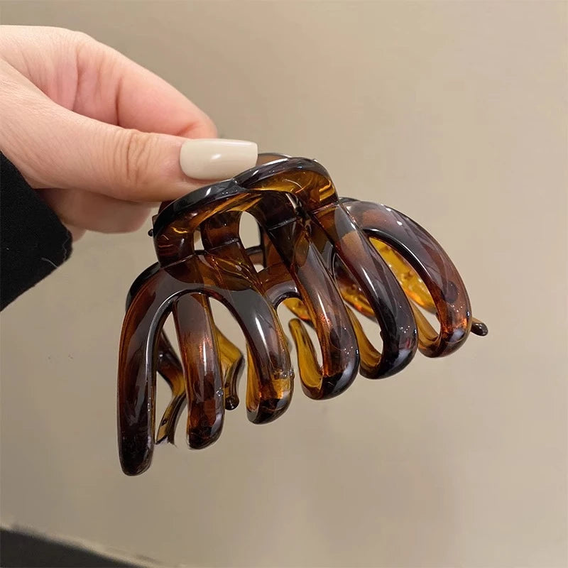 New Design Top Grade Pumpkin Hair Claw Clip For Women Sweet Hair Ornament Back Long Hair detail view
