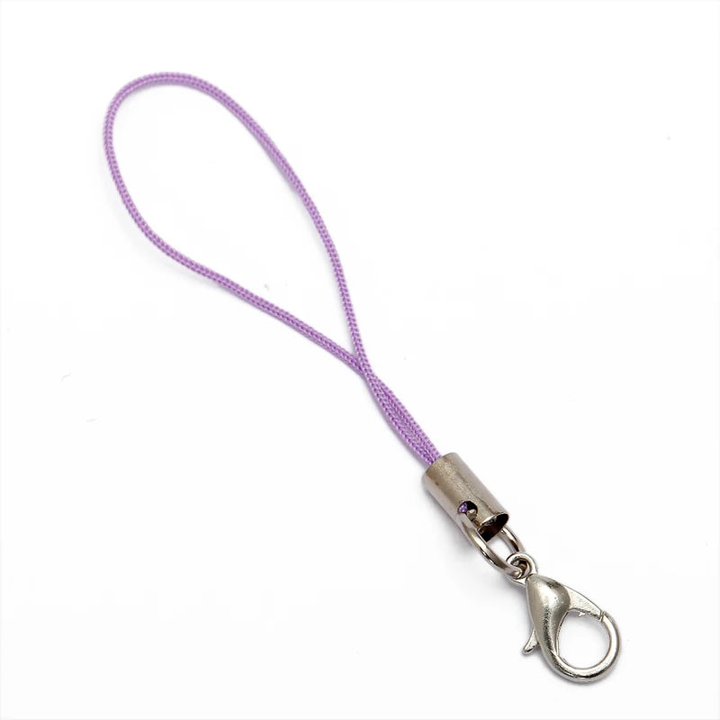 50pcs Cell Phone Lanyard Strap String Mobile Hook With Lobster Clasp Ring Keychain additional angle