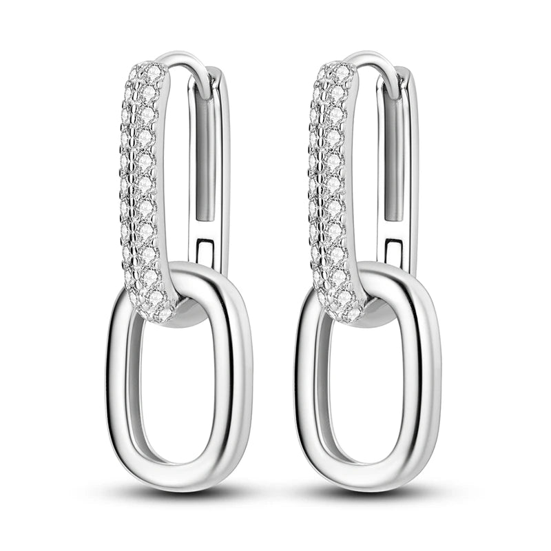 Hot Classic Original 925 Sterling Silver Earrings Colorful Circle Hoop Earrings For W alternate view