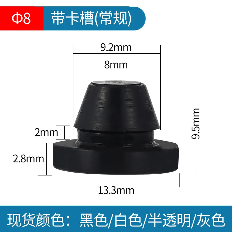 Solid Silicone Rubber Caps 2mm to 16mm T Type Plug Cover Snap-on Gasket Blanking End lifestyle view