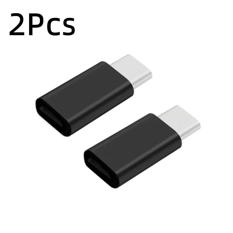 1/3Pcs Micro USB Female To Type C Male Adapter OTG Converter Micro-B To USB-C Connector detail view