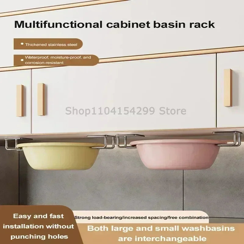 Steel Sink Sponges Drain Drying Rack Self Adhesive Storage Holder Wall Hooks Kitchen Org detail view