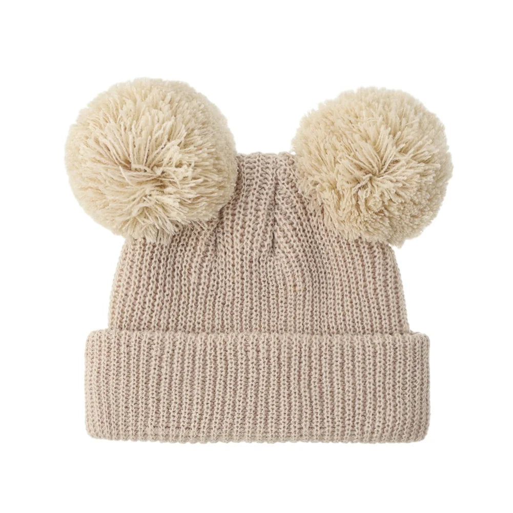 Baby Knotted Turban Hat for Newborns | Pom Pom Cap alternate view
