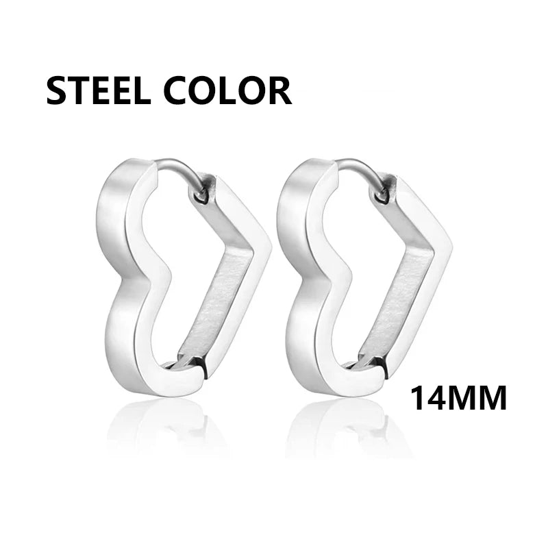 1 Pair Stainless Steel Geometric Triangle Unisex Punk Rock Earrings Women Men Pierc additional angle
