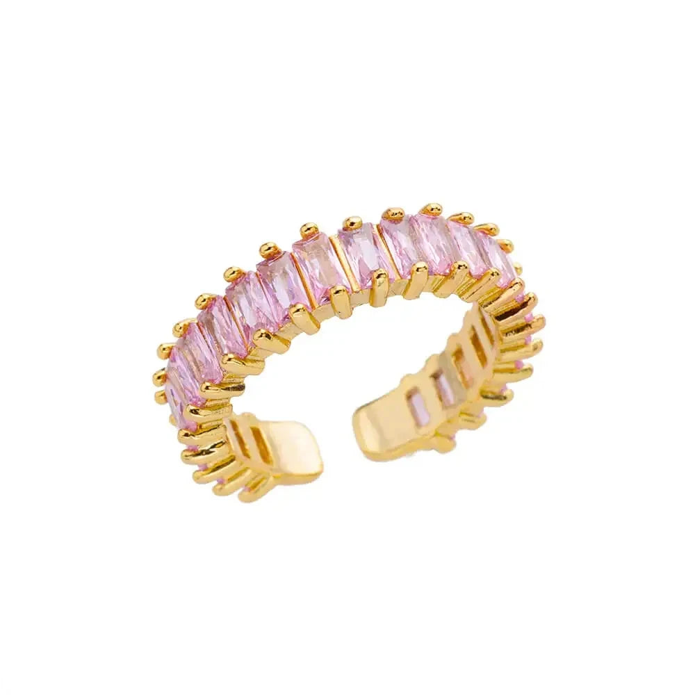 316L Stainless Steel Rings for Women Gold Color Never Fade Luxury Classic rings weddi alternate view