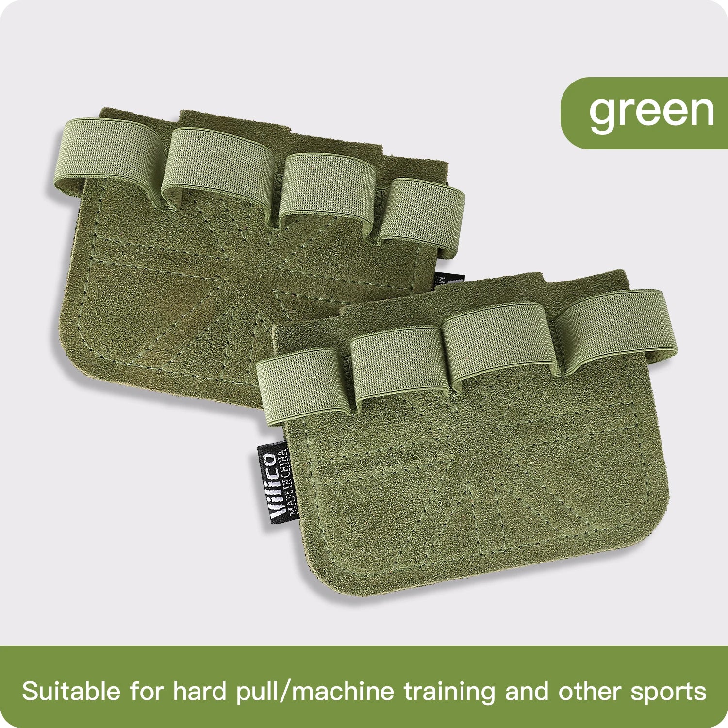 Powerlifting Gym Gloves | Breathable Weightlifting Gloves with Leather Palm Guard for alternate view