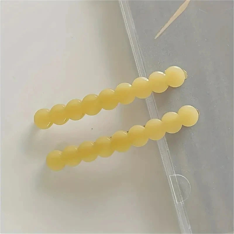 2pcs/set Cute Bobby Pins Acetate Hair Clip Side Pin Colorful Barrettes Lace Wave Ge additional angle