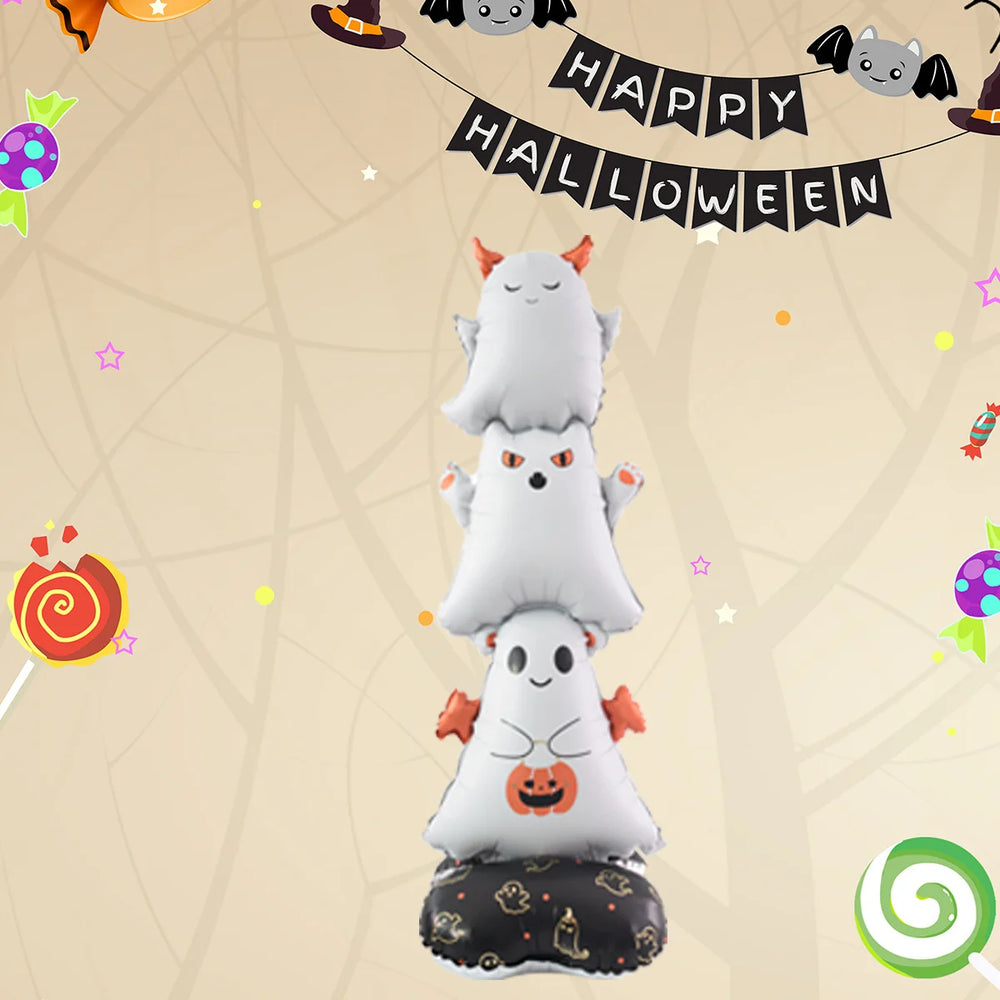 Stand Pedestal Halloween Party Balloons Ghost Skull Pumpkin Tree Wizard Shape Balloon alternate view