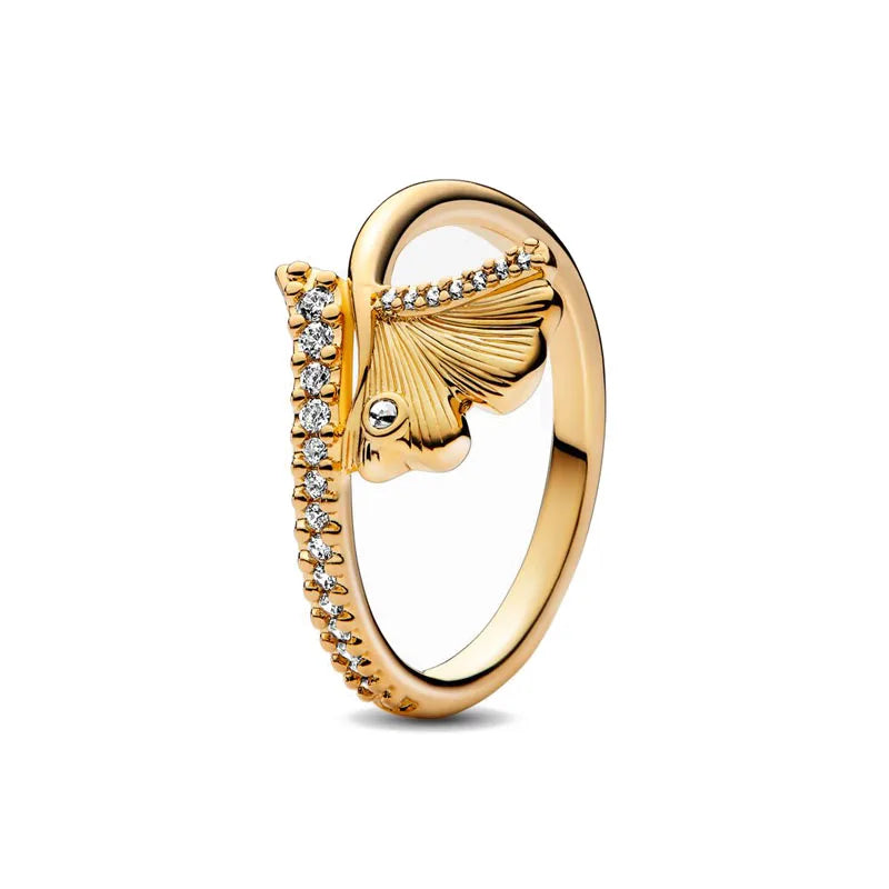 2025 Hot Selling Wholesale Gold Color Sun Heart Bow Size 6 7 8 9 Ring Rings For Trend lifestyle view