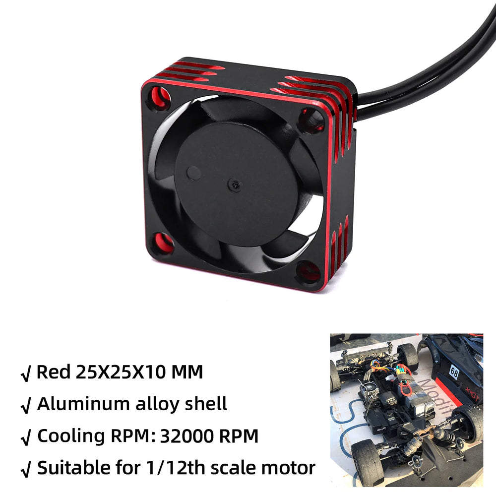 RC 25/30/35/40/50mm Fan 28000 RPM Heat Dissipation Cooling Fan for RC Crawler 1/10 1/ alternate view